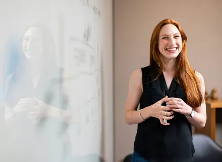 Healthcare trainer delivering a human factors session